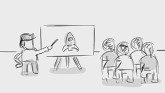 storyboard 6 schets uit animatie islide