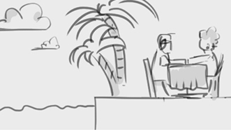storyboard 2 schets uit animatie one smart conrol
