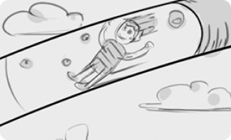 storyboard 3 schets uit animatie islide