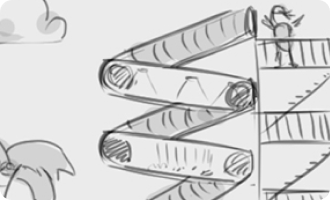 storyboard 2 schets uit animatie islide